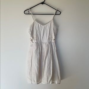 Forever 21 Cream Dress with Lace Side Cutouts